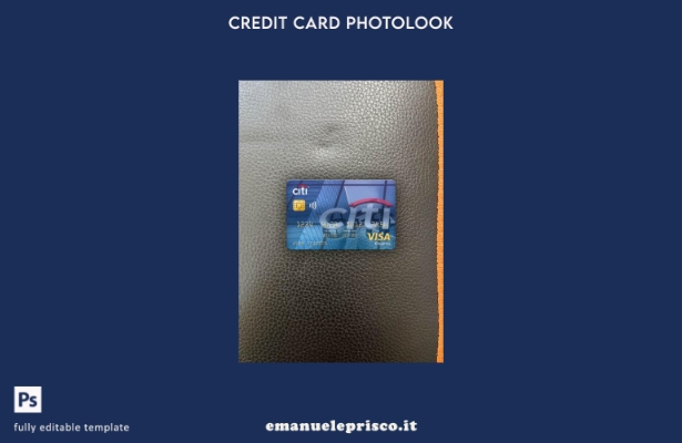 modello frontale photolook con carta elettronica visto Perù Citibank stile verif